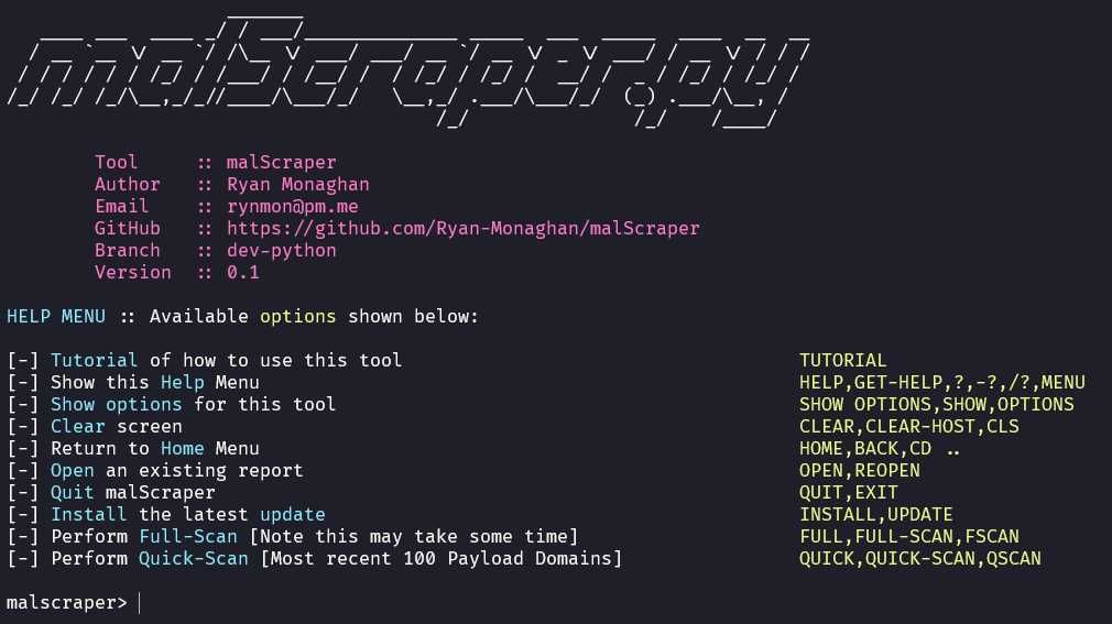 malScraper Image